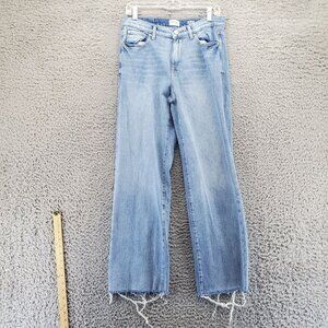 Kensie Jeans Womens Size 27 Light Blue The Delilah Low-Rise Baggy Straight